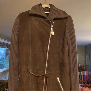 Malo Suede Cashmere Jacket Made in Italy Sz 10/46